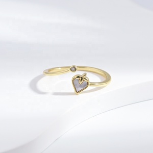 custom plata 925 sterling silver fruit cute gem <b>ring</b> bulk <b>open</b> natural stone butterfly 14k 18k gold shell cheap <b>rings</b> for girls - Product Image 3