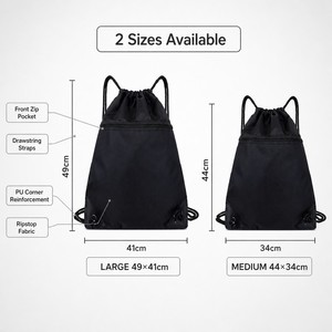 Logo personnalisé sport sac à dos à cordon étanche Oxford Gym Cinch sac à cordon lettre motif pour faire du shopping approvisionnement direct d'usine - Product Image 2
