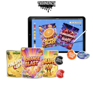 Пакеты из майларовой фольги с индивидуальной печатью, пластиковые, термозапечатываемые, 3.5, 7 г, 1 унция, с застежкой-молнией, защитой от запаха, стоячие пакеты-дойпаки для упаковки - Product Image 1