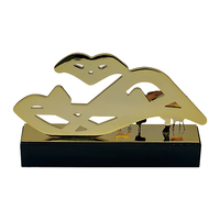 Médaille de trophée en métal à base de cristal noir de conception de haute qualité décorations en métal de cadeau d'affaires personnalisées