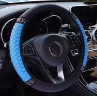 Prix de gros Couvre-volant universel 38cm en cuir tridimensionnel coloré incrusté de diamants