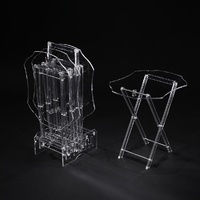 Modernes Klappbares Acryl-Couchtisch-Set mit Ständer, Transparent, Einfache Montage, 4mm Dicke, Wohnmöbel