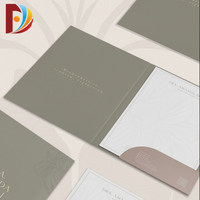 Impresión Personalizada, Ecológica, Certificada ISO9001, Logotipo Negro, Carpeta de Presentación de Video en Papel de Tapa Dura A2/A3/A4/A5, Tarjeta de Visita