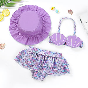 <span class=keywords><strong>Petite</strong></span> fille mignon Bikini et chapeau ensemble sirène personnalisé à volants <span class=keywords><strong>maillot</strong></span> <span class=keywords><strong>de</strong></span> <span class=keywords><strong>bain</strong></span> enfants correspondant maillots <span class=keywords><strong>de</strong></span> <span class=keywords><strong>bain</strong></span> enfant en bas âge filles maillots <span class=keywords><strong>de</strong></span> <span class=keywords><strong>bain</strong></span> - Product Image 1