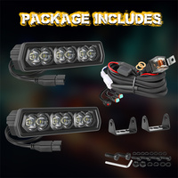 2 pièces Spot Beam 6 pouces étanche IP67 haute puissance 60W 12V Led Spot Light Bar avec harnais et interrupteur