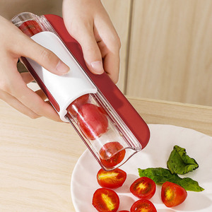 Manual Plastic <b>Fruit</b> Slicer Tomatoes Grapes Cherry <b>Cutter</b> Easy to Clean for Salad Pizza Kitchen Tool - Product Image 5