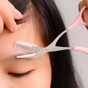 Outils de soins de beauté peigne à sourcils ciseaux avec peigne ciseaux de toilettage de sourcils en acier inoxydable Instruments de beauté chirurgicale CE - Product Image 3