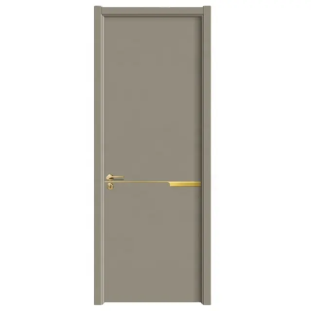 MDOOR porte de salle de bain en bois largement utilisée porte intérieure porte & paire de haute qualité