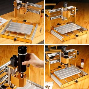 เครื่องเราเตอร์ไม้ CNC อลูมิเนียมทั้งตัว รุ่น 3018 Pro Max กำลัง 0.5KW 10W ระบบควบคุมเลเซอร์ Mach3 แกนหมุนเดี่ยว สำหรับงานกัด PCB ตัดไม้ รุ่นใหม่ - Product Image 3