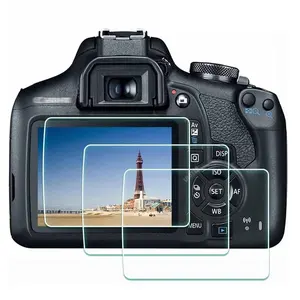 Cubierta protectora de pantalla de vidrio templado para cámara Digital Canon EOS Rebel T7 T6 T5 DSLR, 0,3mm, 9H