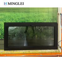 Fenêtre à bascule en aluminium à rupture de pont thermique avec verre teinté noir, triple vitrage, à haute efficacité énergétique pour l'Amérique du Nord