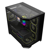 AntarcChill OEM ATX Micro-ATX ITX Tempered Glass RGB Fan Case USB3.0 Mid Tower Gaming PC Case Computer Chassis Case for Desktop