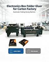 Plegadora y Encoladora de Cajas Electrónica 3A-380 para Fábrica de Cartón |   Máquina Automática de Plegado y Encolado 220V/380V