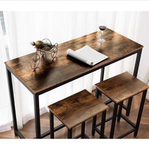 Table de pub rectangulaire en bois SENYU Antique 120 cm, design industriel, table à manger vintage pour la maison, bar, salle à manger, matériau en panneau de bois - Product Image 6