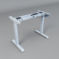 Bureau debout électrique YZ Modern, table assise-debout, blanc, aluminium, ergonomique, hauteur réglable, en promotion