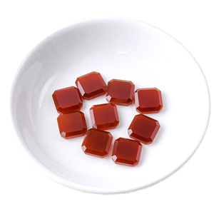 Ensemble de bijoux en agate rouge et agate naturelle de haute qualité, coupe octogonale, idéal pour la conception de bagues et de pendentifs, offre spéciale en cours - Product Image 1