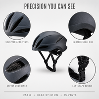 Casque de vélo adulte KMS-YB69, en PC+EPS moulé, léger (253g), 15 aérations, réglable de 57 à 61 cm, pour VTT et vélo de route