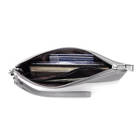 Pochette Téléphone en Cuir Véritable Élégante avec Dragonne Longue, Portefeuille Femme Grande Capacité, Porte-Monnaie, Porte-Cartes, Pochette Classique Simple