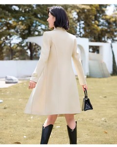 Cappotto Lungo da <span class=keywords><strong>Donna</strong></span> Verde Chiaro di Alta Qualità, Taglia S-5XL, Nuovo Stile Coreano Elegante per l'Inverno, Tendenza dell'Anno - Product Image 4