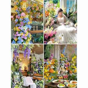 Paredes Florales, Flores Artificiales, Arco de Flores de Seda, Accesorios para Fotografía de Bodas al Aire Libre, Decoraciones para el Hogar, Reutilizables - Product Image 2