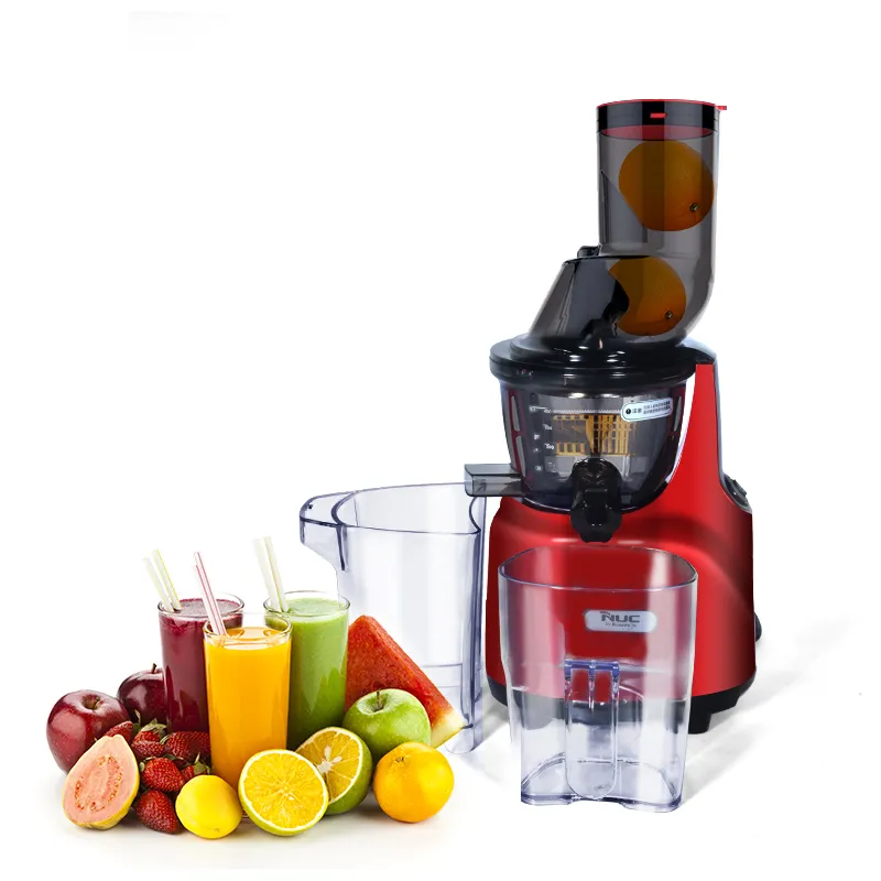 Large Caliber Slow Juicer Screw Cold Press Extractor Slag Juice Separation Easy Wash Electric Fruit Juicer Machine for Home