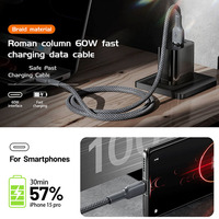 Câble de charge rapide USB-C 100W ultra-résistant en nylon tressé Type-C vers Type-C pour iPhone 17 Samsung Galaxy