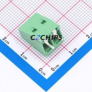 DB128V-5.0-2P-GN-S Screw Terminal Block Through hole Component (THT),P=5mm Connector 1x2P 5mm Green Through Hole - Product Image 2