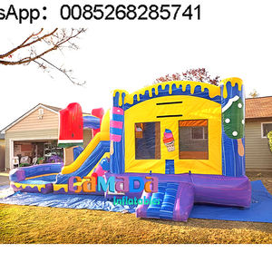 Château Gonflable Commercial en PVC avec Toboggan et Souffleur pour Parc, 6x6 - Offre Spéciale - Product Image 1