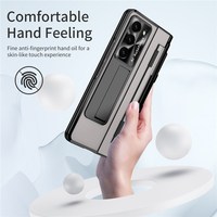 Étui de téléphone avec béquille, protection d'écran en verre trempé, coque pliable en PC et stylet pour Z Fold6 5G