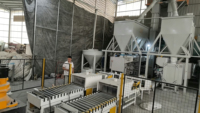 Ligne de production de mortier autolissant pour revêtements de sol, ligne de production de mortier sec 20t/h automatique avec ensacheuse