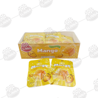 Groothandel Mango Gummy Candy Suikercoating Mango smaak Gummy Cube Display Box Halal Zoete Zachte Snoepjes