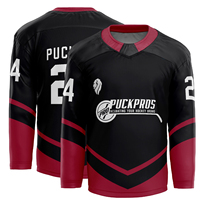 Maillot de hockey en mesh pour homme, maillot de hockey rétro unisexe, 100% polyester, séchage rapide, impression sublimée 180g, adulte, Puck Pros