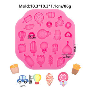 <span class=keywords><strong>Moule</strong></span> à gâteau en silicone graphique en forme d'octogone 3D pour 20 <span class=keywords><strong>frites</strong></span>, beignets, glaces, boissons, sucettes, voitures, ballons - Product Image 2