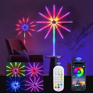 App Afstandsbediening Muzieksynchronisatie Droomkleur Flexibele Decoratie Led Vuurwerk Lichten Kerstfeest Vakantie Vuurwerk Vuurwerk Led Strip