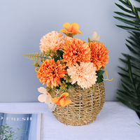 Fleurs artificielles d'hortensia en soie - Décoration durable au toucher réel pour restaurants, salons et tables à manger |   Style classique