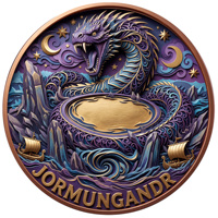 Pièce de monnaie en cuivre pur 999 de 5 oz, série animale mythologie nordique, plusieurs types, colorée, en relief, édition de collection