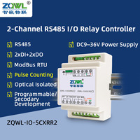 Module compteur d'impulsions 2DI 2DO avec contrôle ASCII, RS485 ModBus programmable