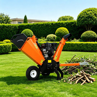 Broyeur de bois professionnel pour verger GS100 7HP à essence, déchiqueteur de tambour 100mm, capacité de broyage 115kg pour une élimination rapide des branches