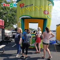 Conception 3D Gratuite Tente Gonflable Citron Kiosque Bar Stand Gonflable à Limonade pour Vente Commerciale