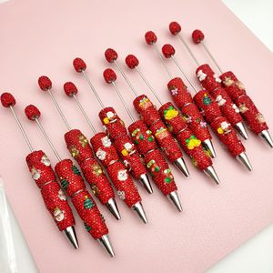 B7037 Weihnachten voller Strass Perlen kreative schwere Stift DIY Weihnachts mann Geschenk Serie Kugelschreiber Ideal für saisonale Förderung - Product Image 2
