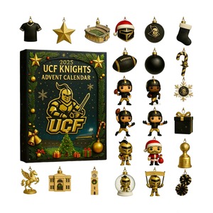 Colgante acrílico de los UCF Knights para árbol de Navidad, adorno redondo colgante, regalo de decoración festiva - Product Image 5