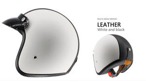 Casque de moto ABS homologué DOT, unisexe, en PU, à face ouverte, pour toutes les saisons, état neuf - Product Image 3