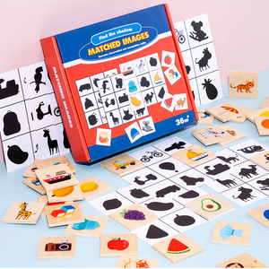 NewMontessori Wooden Children's Buildings <strong>Shadow</strong> Matching Puzzle Game Cartoon <strong>Toy</strong> Playing Early Education Intellectual - Product Image 5