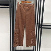 Ensemble deux pièces femme AIMEISI personnalisé, style Old Money, en coton et lin respirant, avec débardeur et pantalon brodés