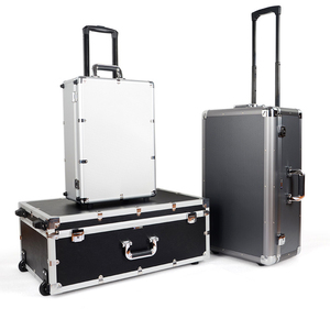 Manufacturer Black Luggage Box Aluminum <strong>Flight</strong> Frame Trolley Case Strong Bearing Capacity <strong>Suitcase</strong> with Wheels - Product Image 4