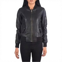Veste en cuir noire unisexe d'hiver, personnalisée avec votre logo, design unique, tissée, décontractée, col montant, broderie, pour l'extérieur