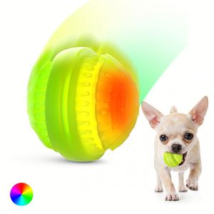 <span class=keywords><strong>TIZE</strong></span> Neues Design Haustier-LED-Leuchtbälle Wiederaufladbar IPx7 Wasserdicht Interaktives Langlebiges Lebensmittelechtes Silikon Hundekau-Spielzeug - Product Image 1