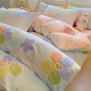 <span class=keywords><strong>Copripiumino</strong></span> per casa King Size stampato floreale con Logo personalizzato in <span class=keywords><strong>cotone</strong></span> 100% - Product Image 1