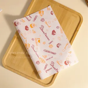 Avvolge monouso fogli di carta di cera secca cesto fodera ristorante fornisce formaggio pane hamburger Checker cibo carta da imballaggio