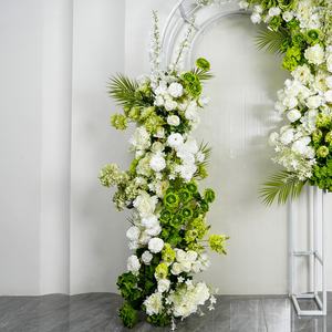 ชุดดอกไม้ประดิษฐ์สีเขียวใช้สำหรับตกแต่งเวทีงานแต่งงานพื้นหลัง - Product Image 5